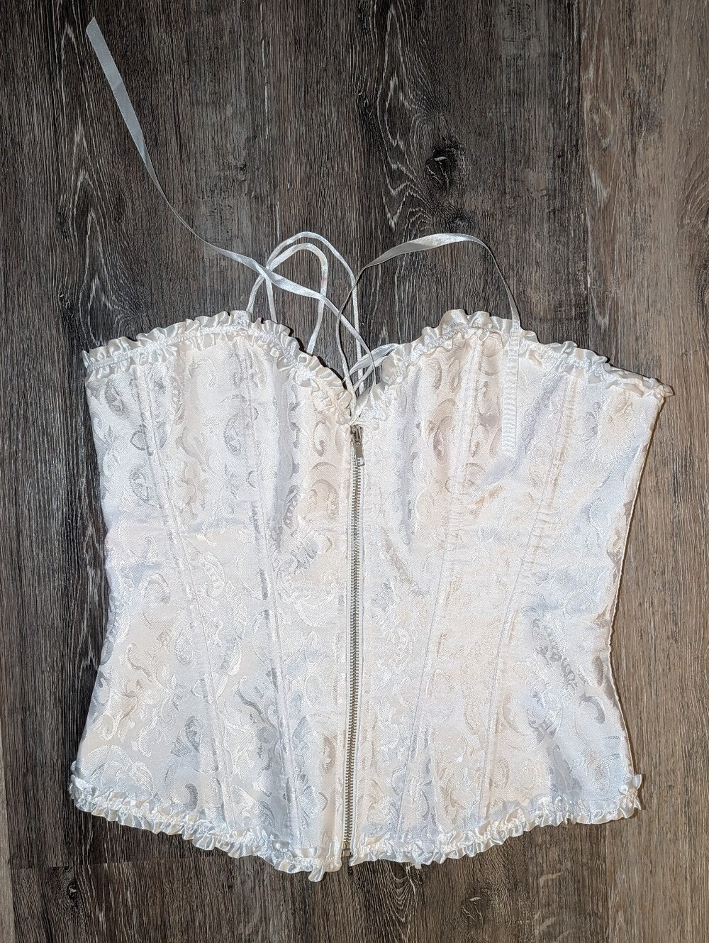 Spirit Halloween Lace Up White Corset